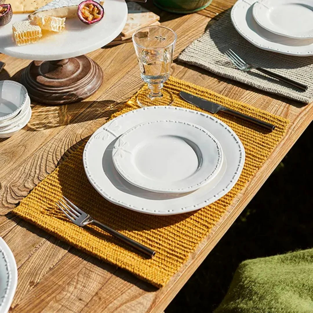 Ribbed Jute Placemat - Tumeric - Image 2