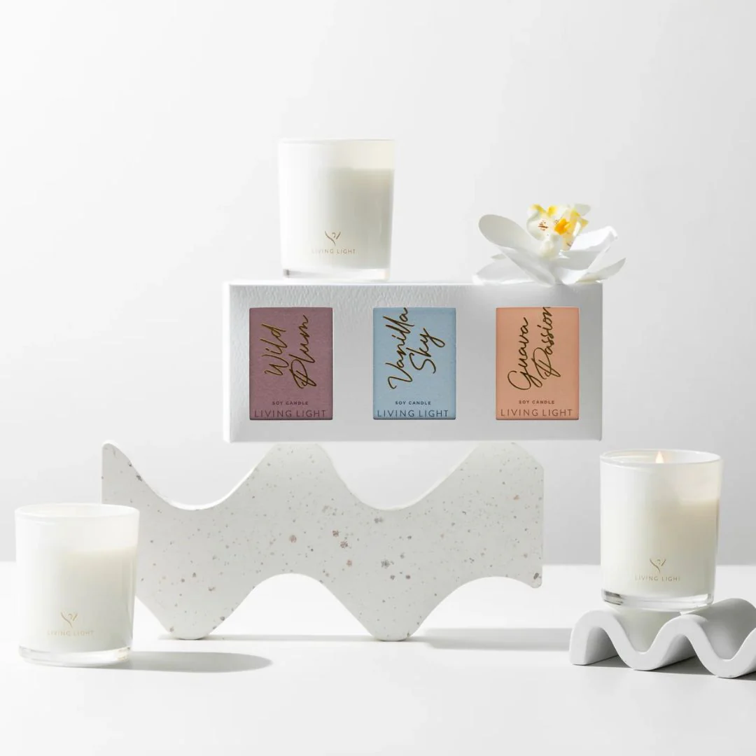 Triple Mini Soy Gift Set: Wild Plum, Vanilla Sky & Guava Passion - Image 2