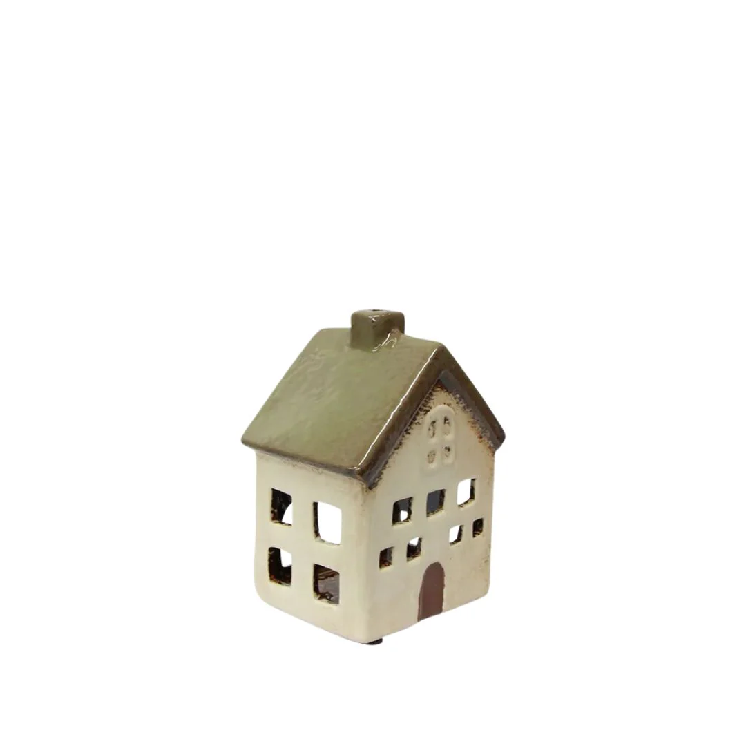 Alsace Tea Light Villa: Olive Green