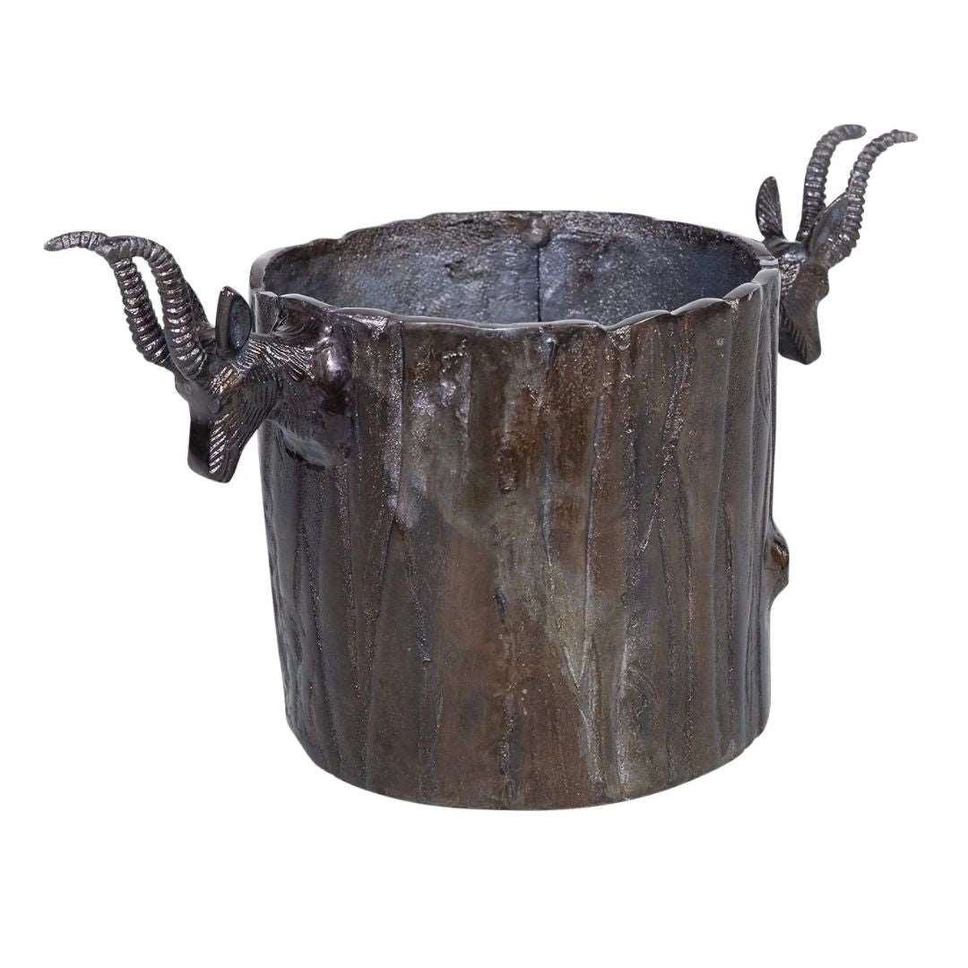 Andean Deer Wine Bucket with Wood Finish - Image 2