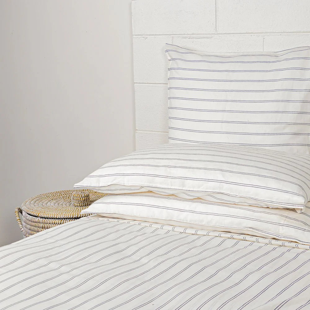 Linen Blend Stripe Sheet Set - King