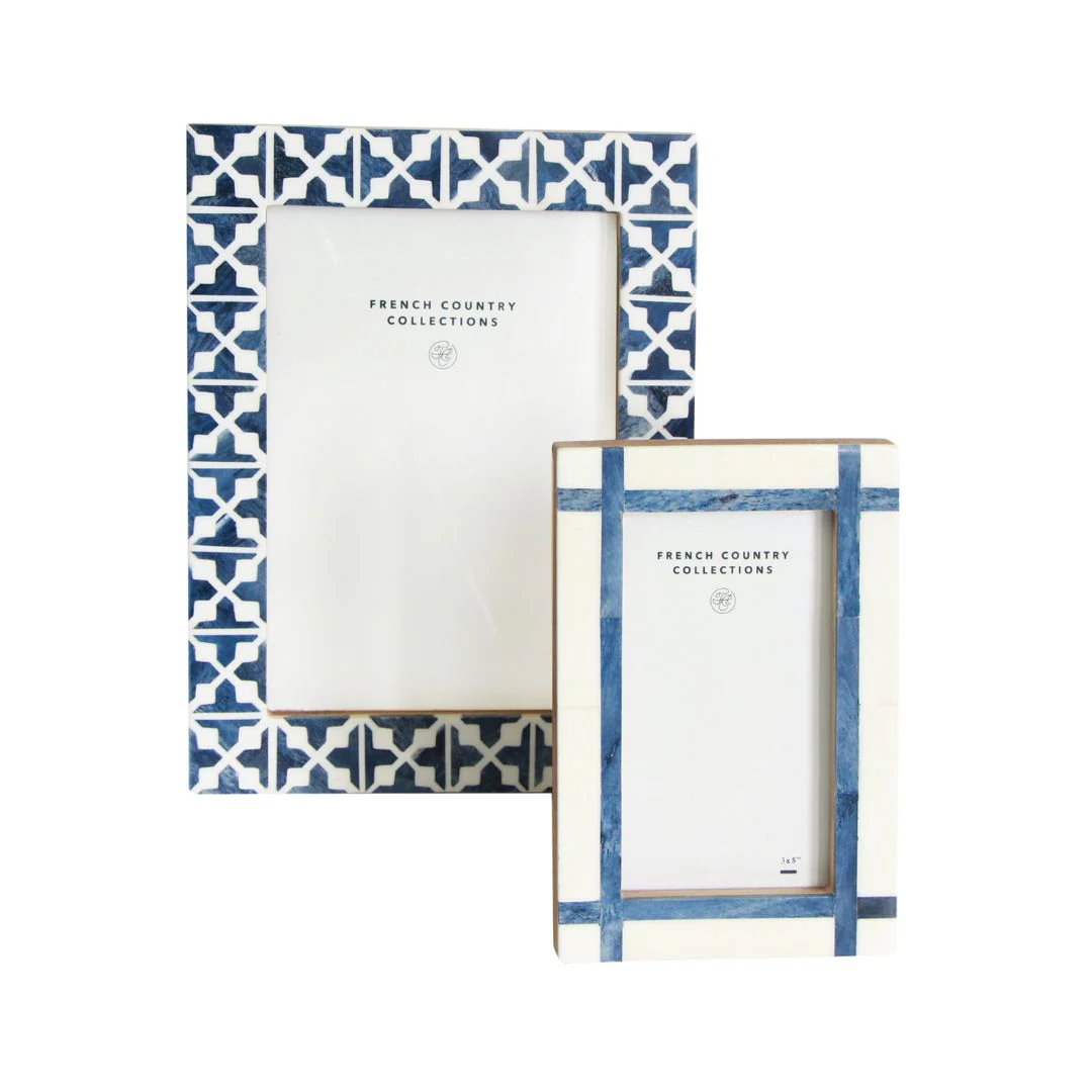 Blue Pattern Photo Frame - 5x7" - Image 2
