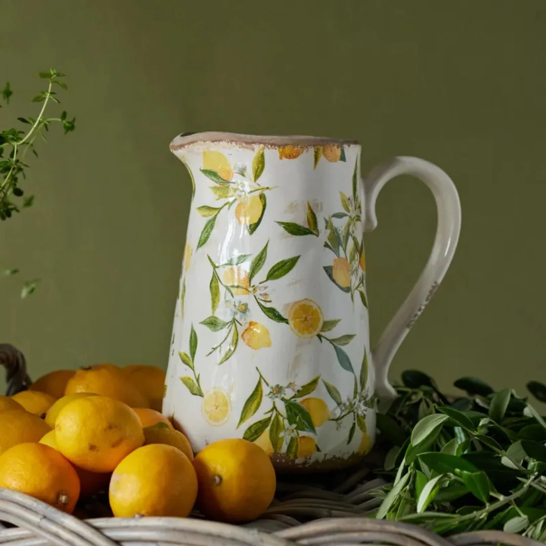 Botanical Lemon Jug - Tall - Image 2