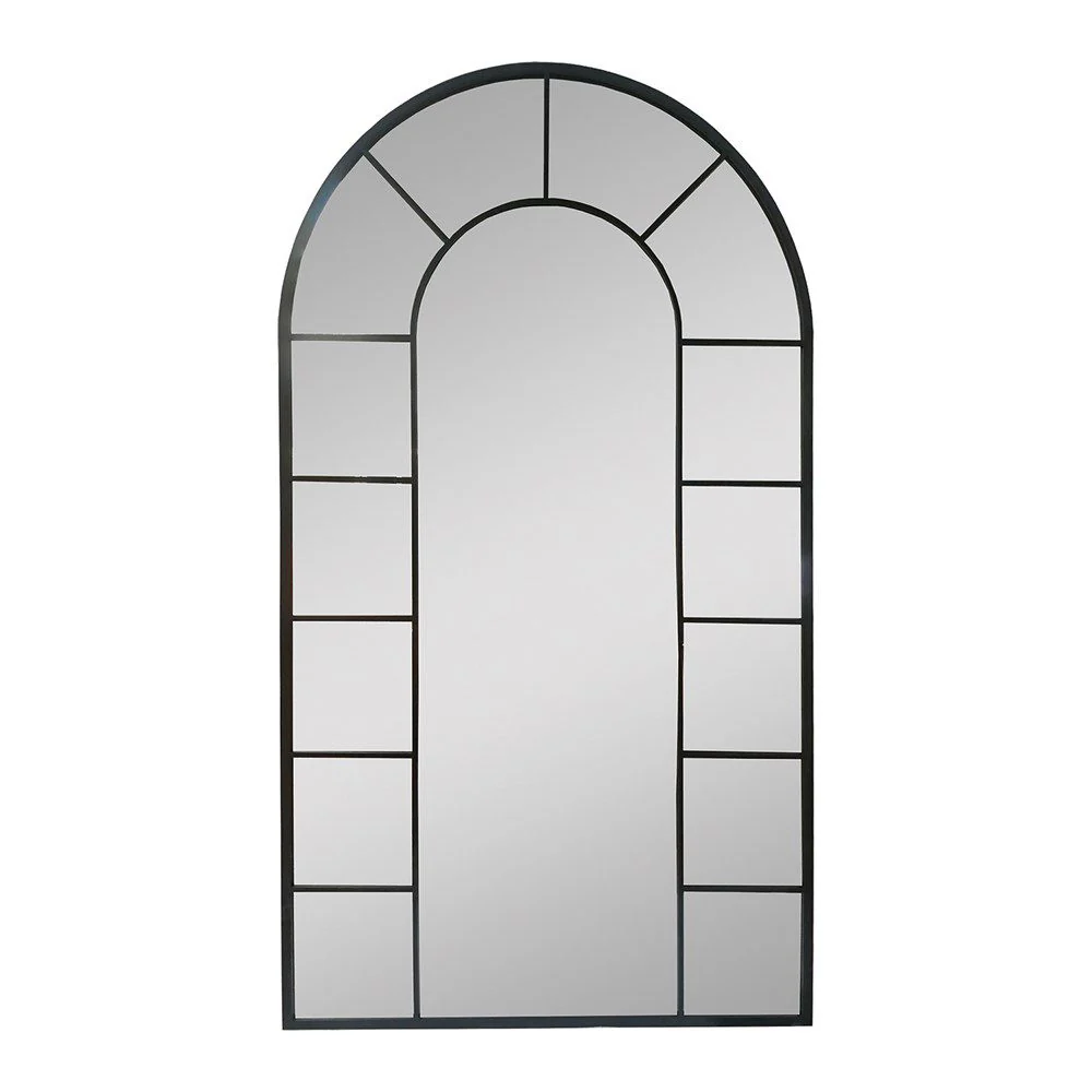 Classic Arch Mirror: Matt Black - 180x90