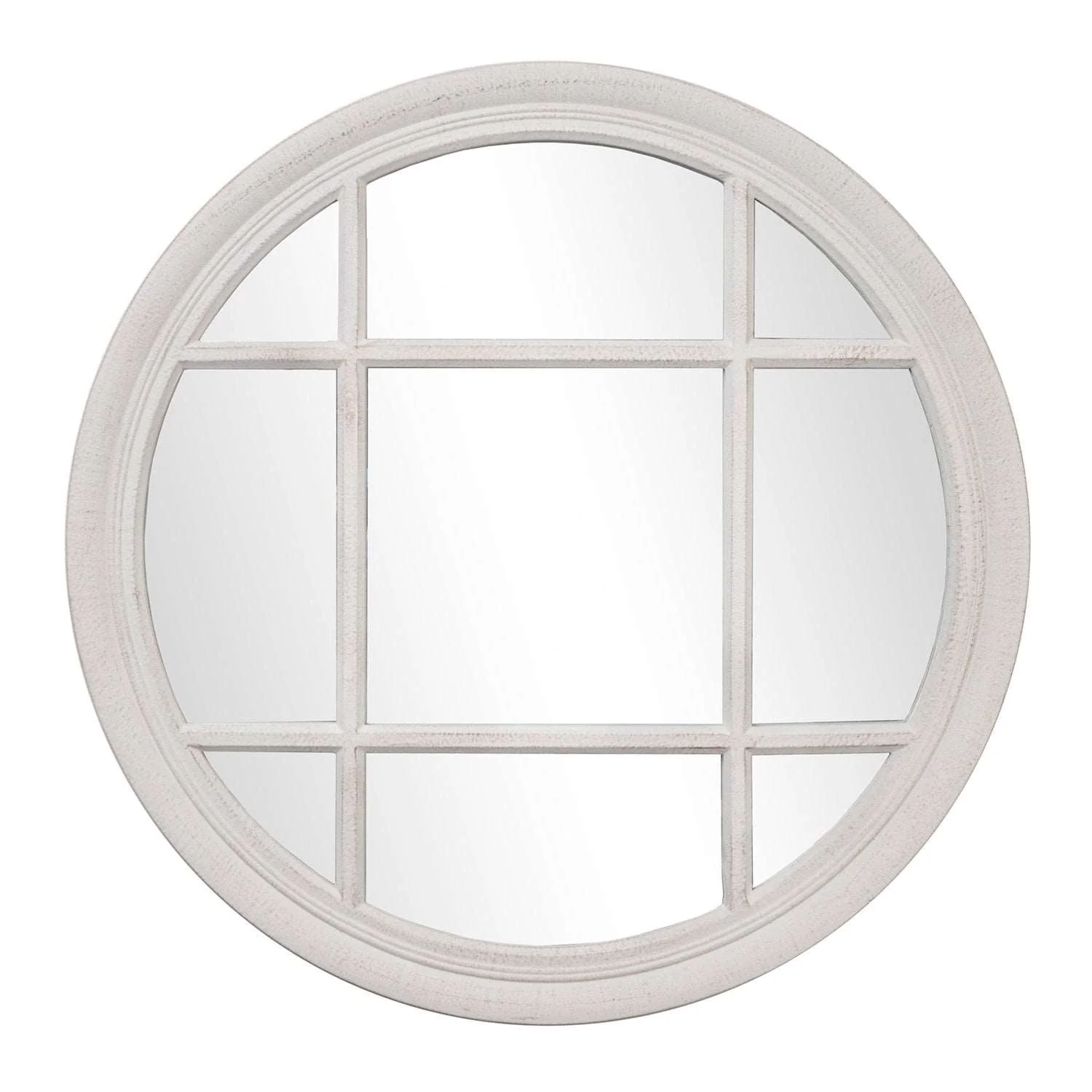 Classic Grid Wooden Mirror - 700 Dia.