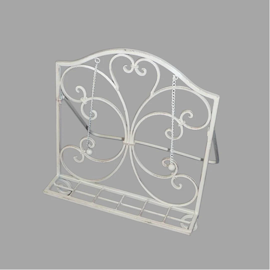 Cream Cook Book Holder