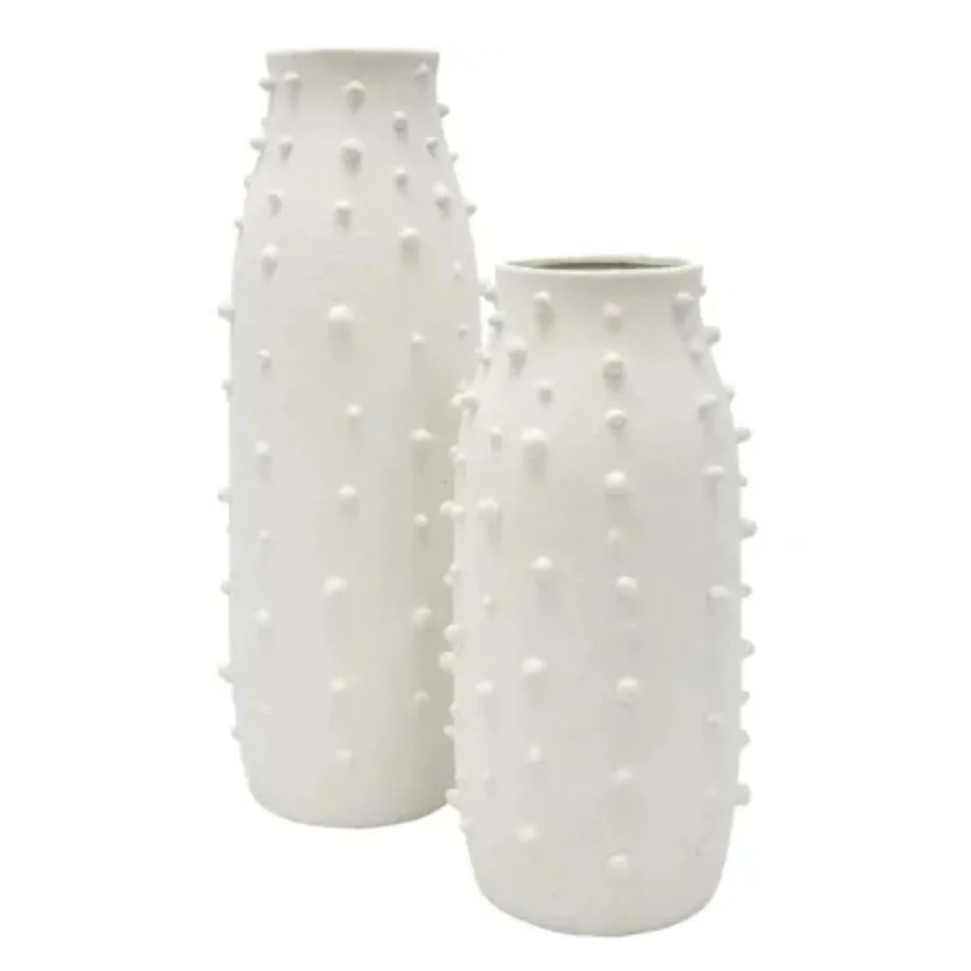 Dotti Ceramic Vase: White - 22x58 - Image 2