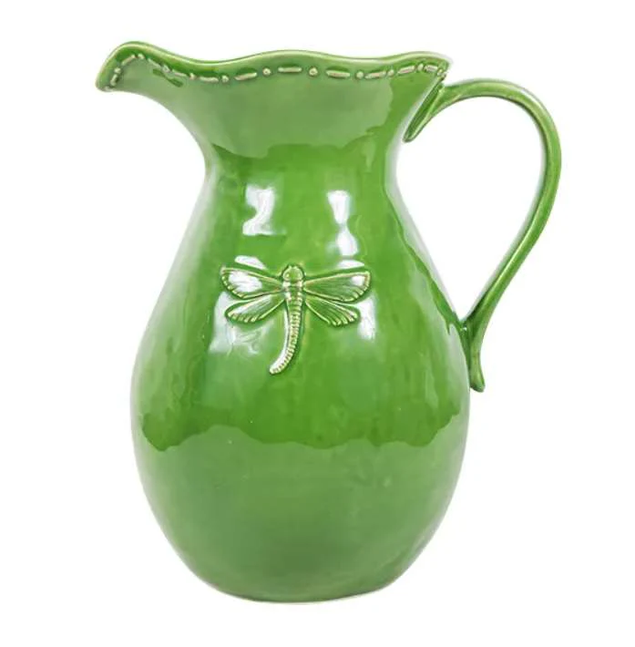 Dragonfly Stoneware Jug: Green - Large
