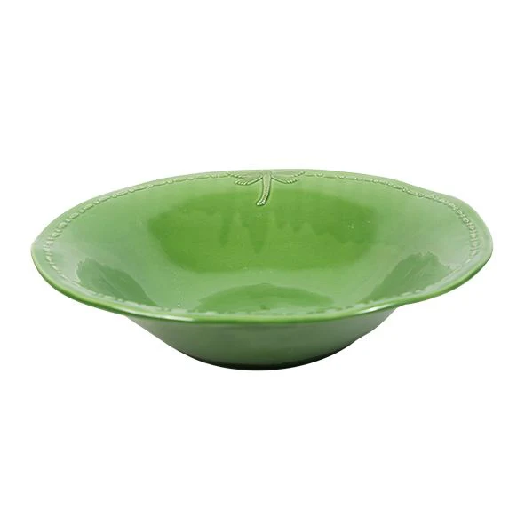 Dragonfly Stoneware Salad Bowl: Green - Small
