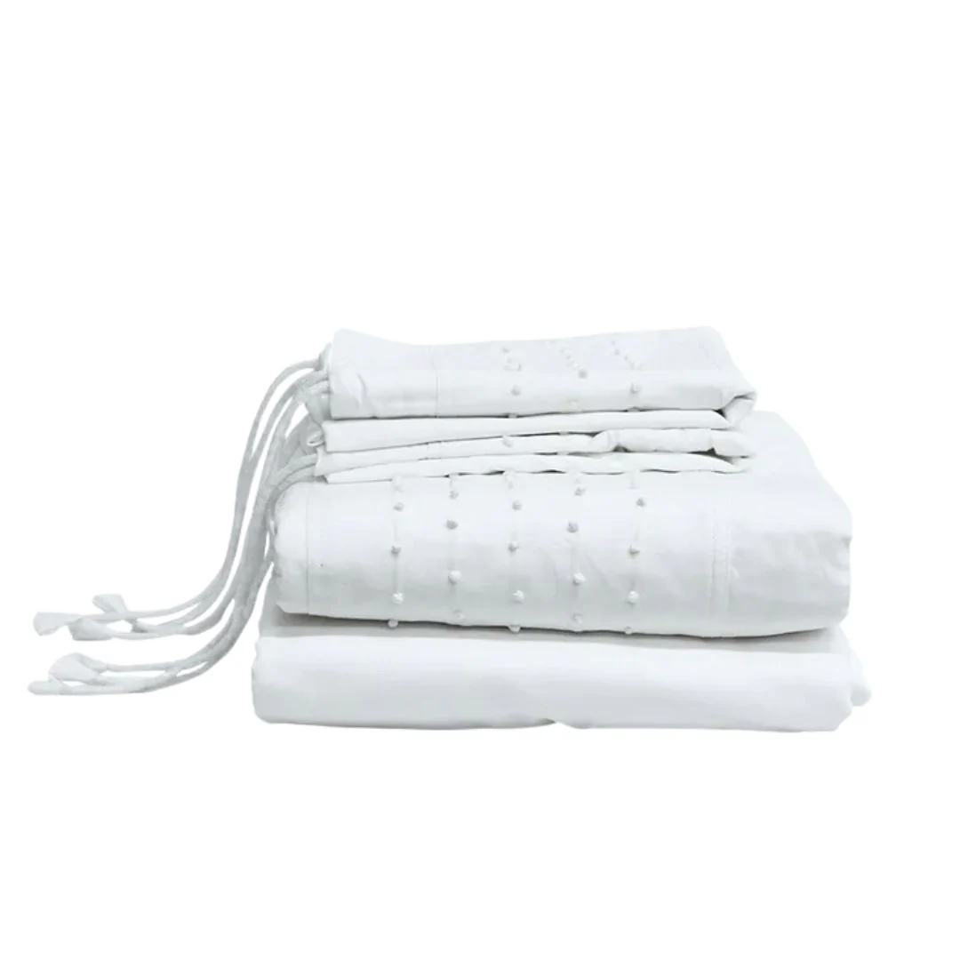 Embelli Flat Sheet with Dots - King - Image 2