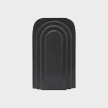 Empire Art Deco Vase - Black 22cm