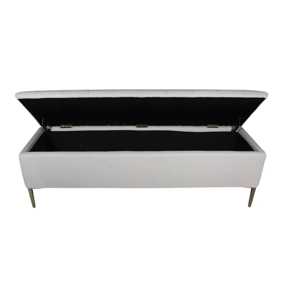 Estelle Storage Linen Bench - Image 2