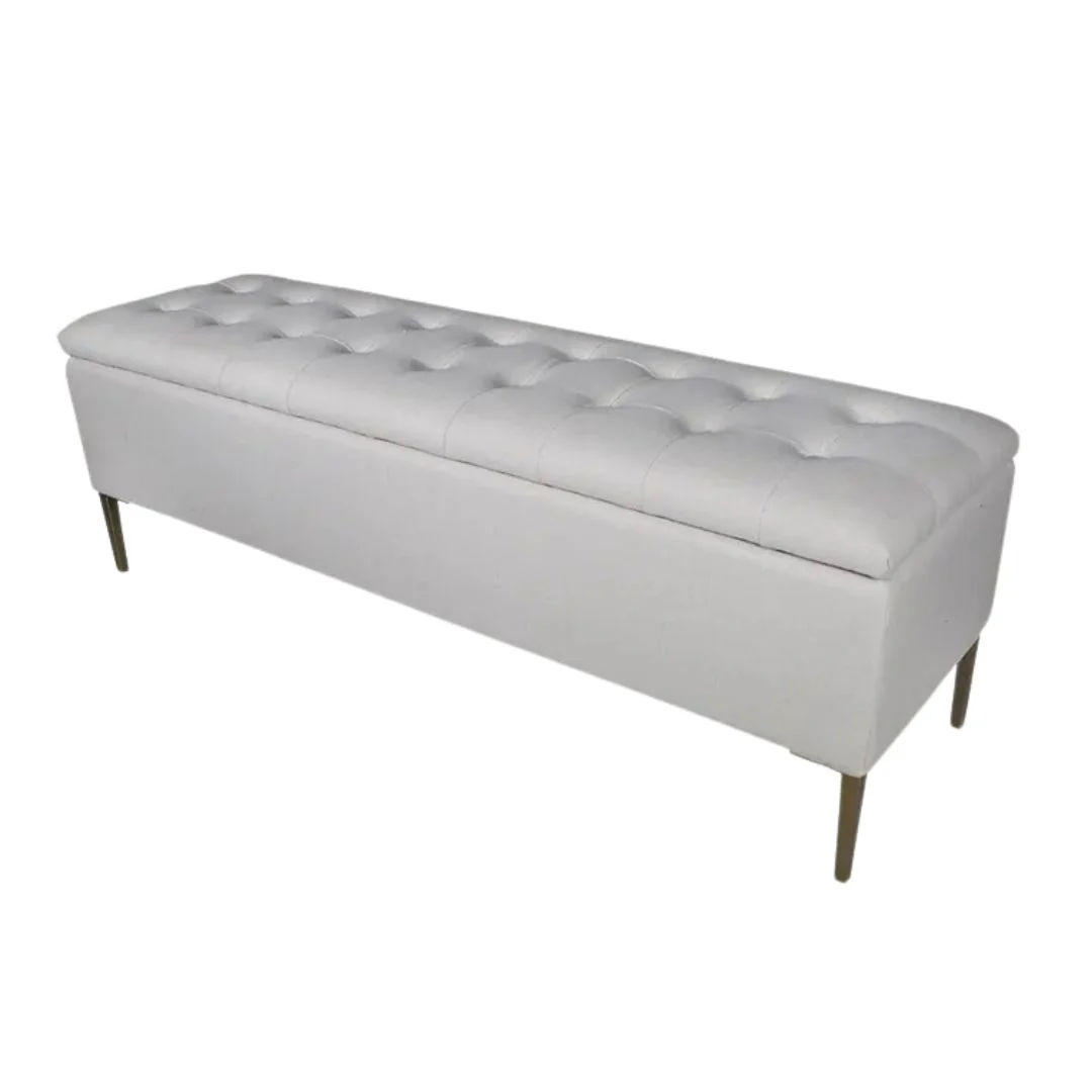 Estelle Storage Linen Bench - Image 3