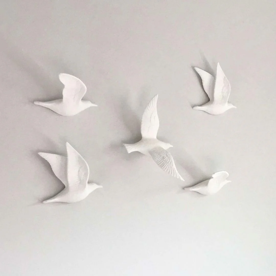 Flying Birds Double Closed Wing - White - Image 2