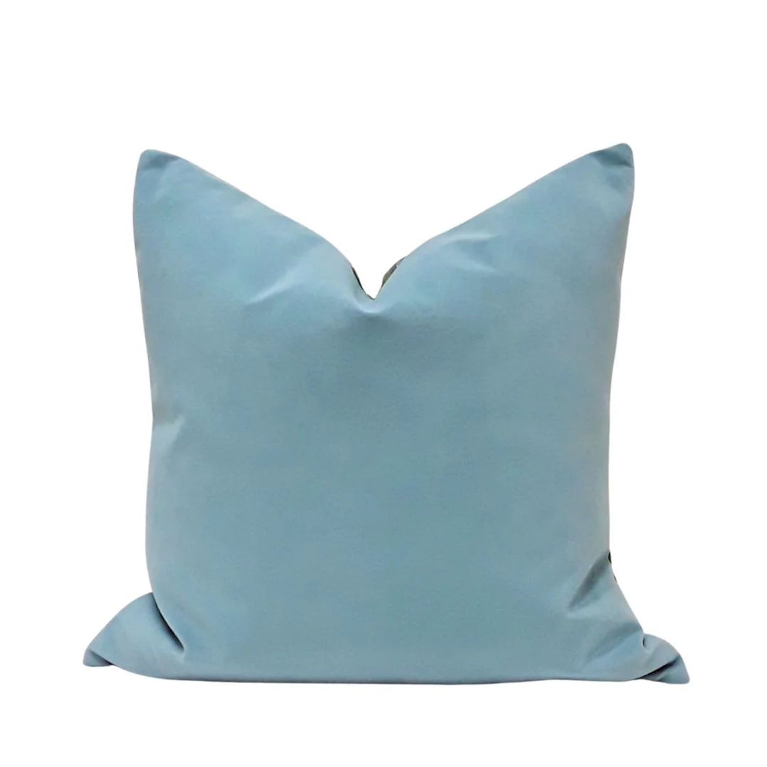 Ikat Bokhara Emerald/Plush Sky Cushion - 55x55 - Image 2