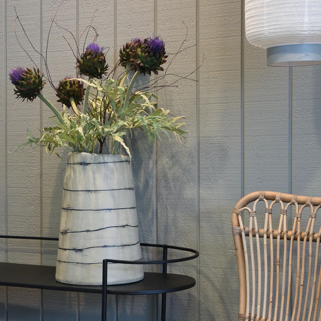 Iris Slab Vase with Horizontal Stripe - Image 2