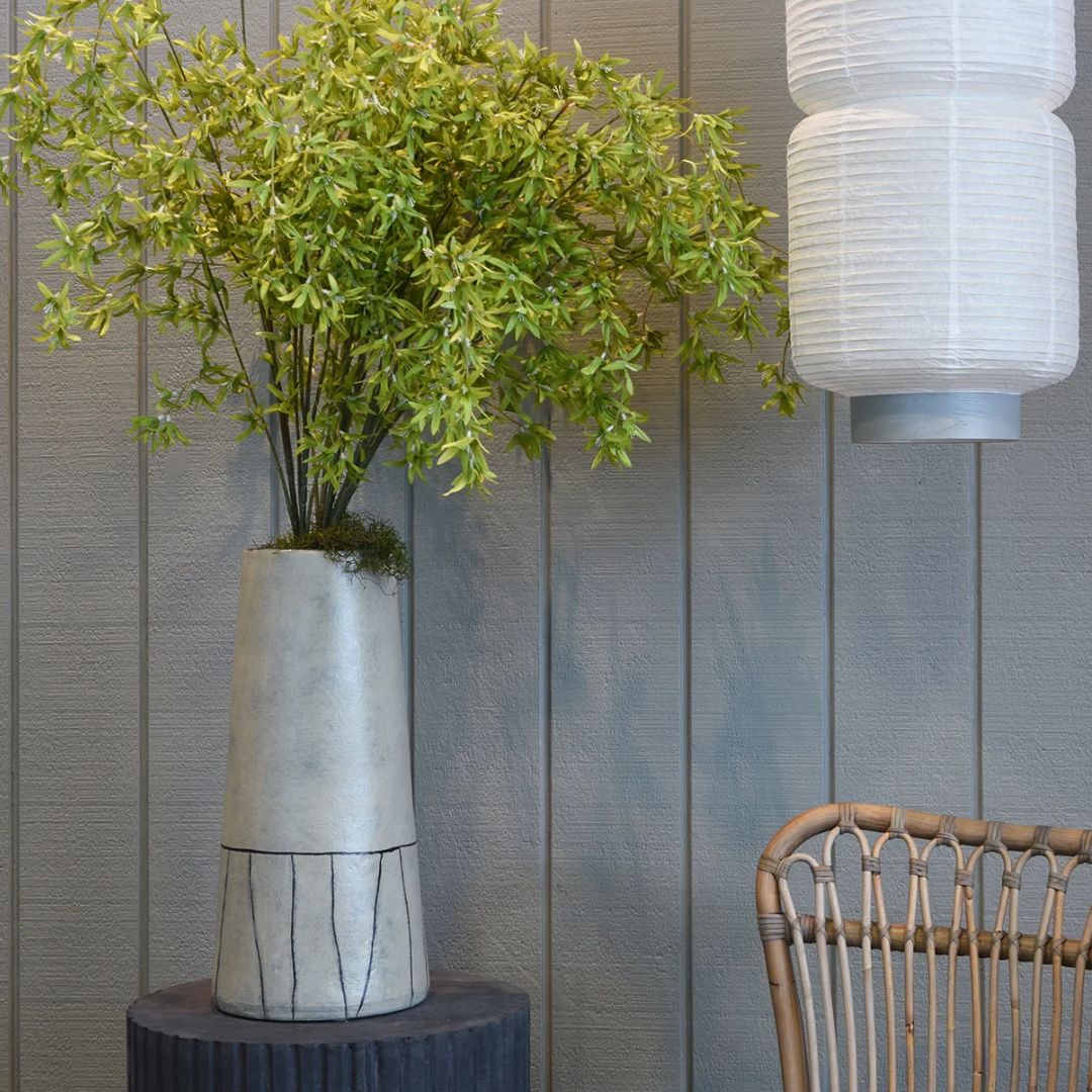 Iris Slab Vase with Vertical Stripe - Image 2