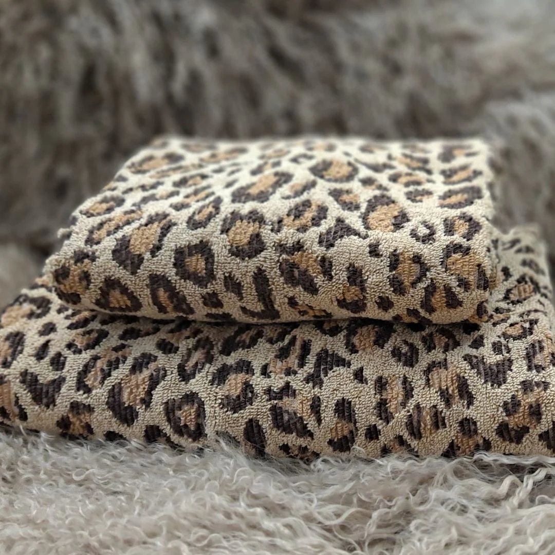 Jacquard Sauna Towel - Leopard