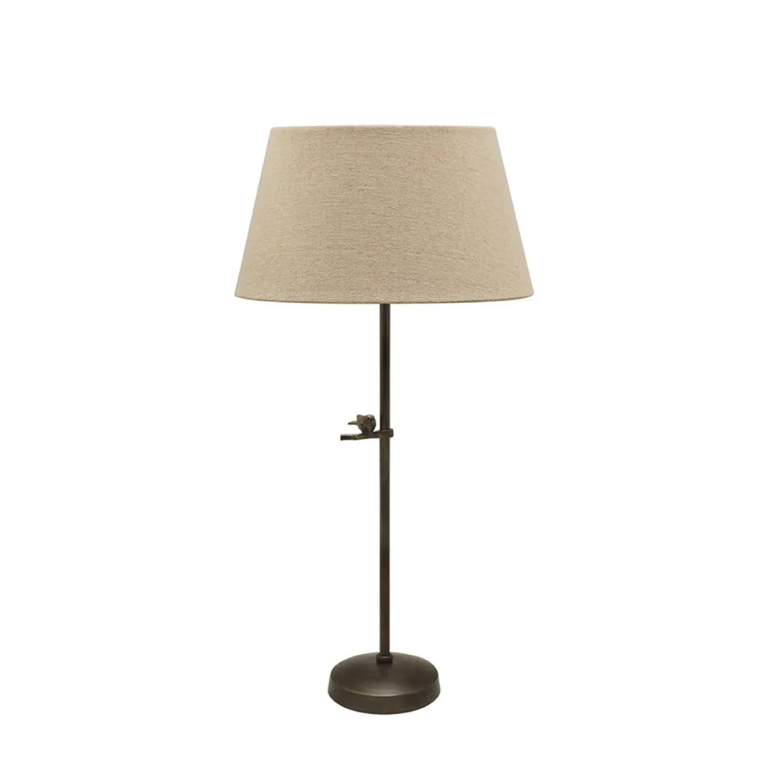 Lampbase with Bird in Dark Bronze Finish