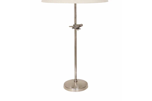 Lampbase with Bird in Pewter Finish