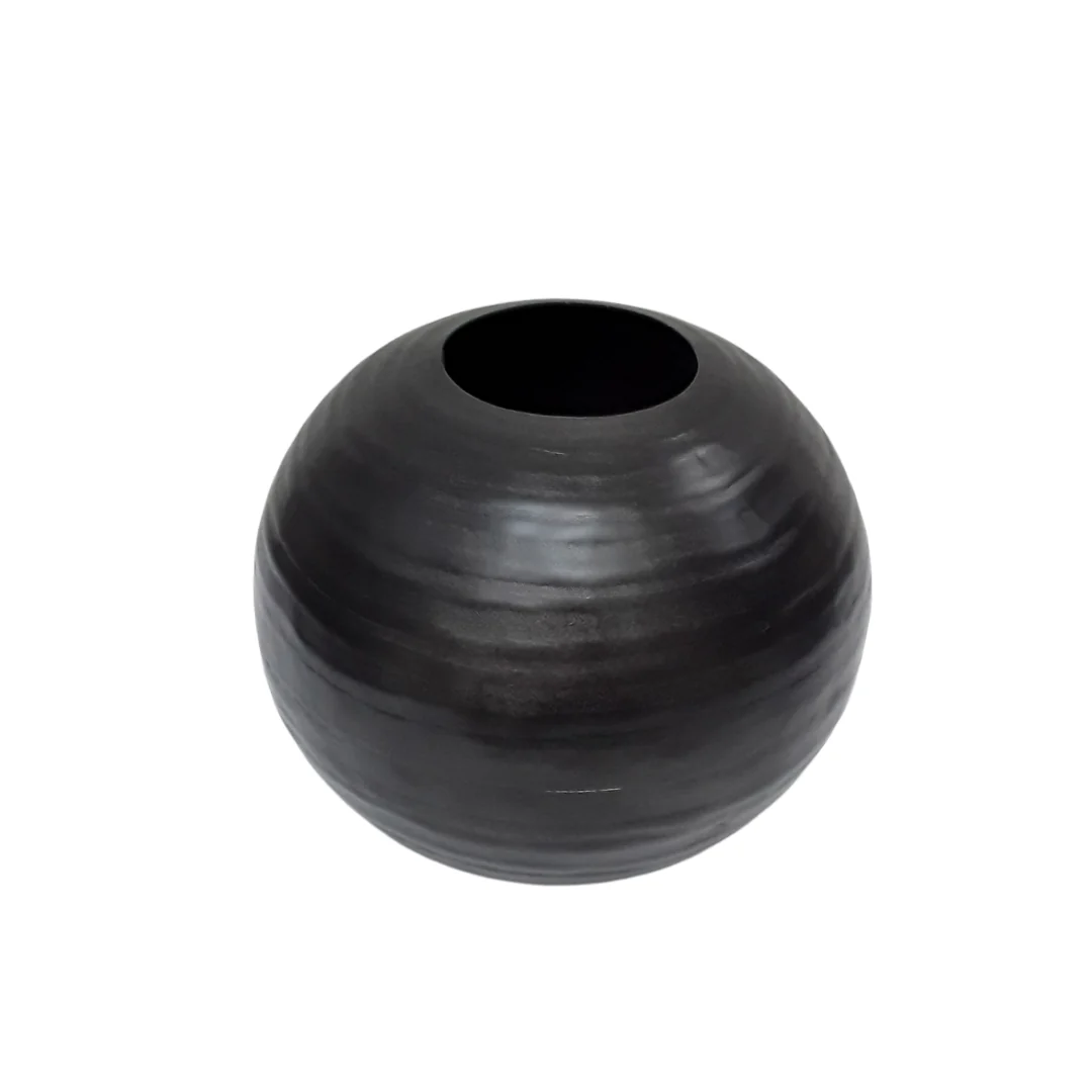 Aluminium Linear Ball Vase: Graphite - Large