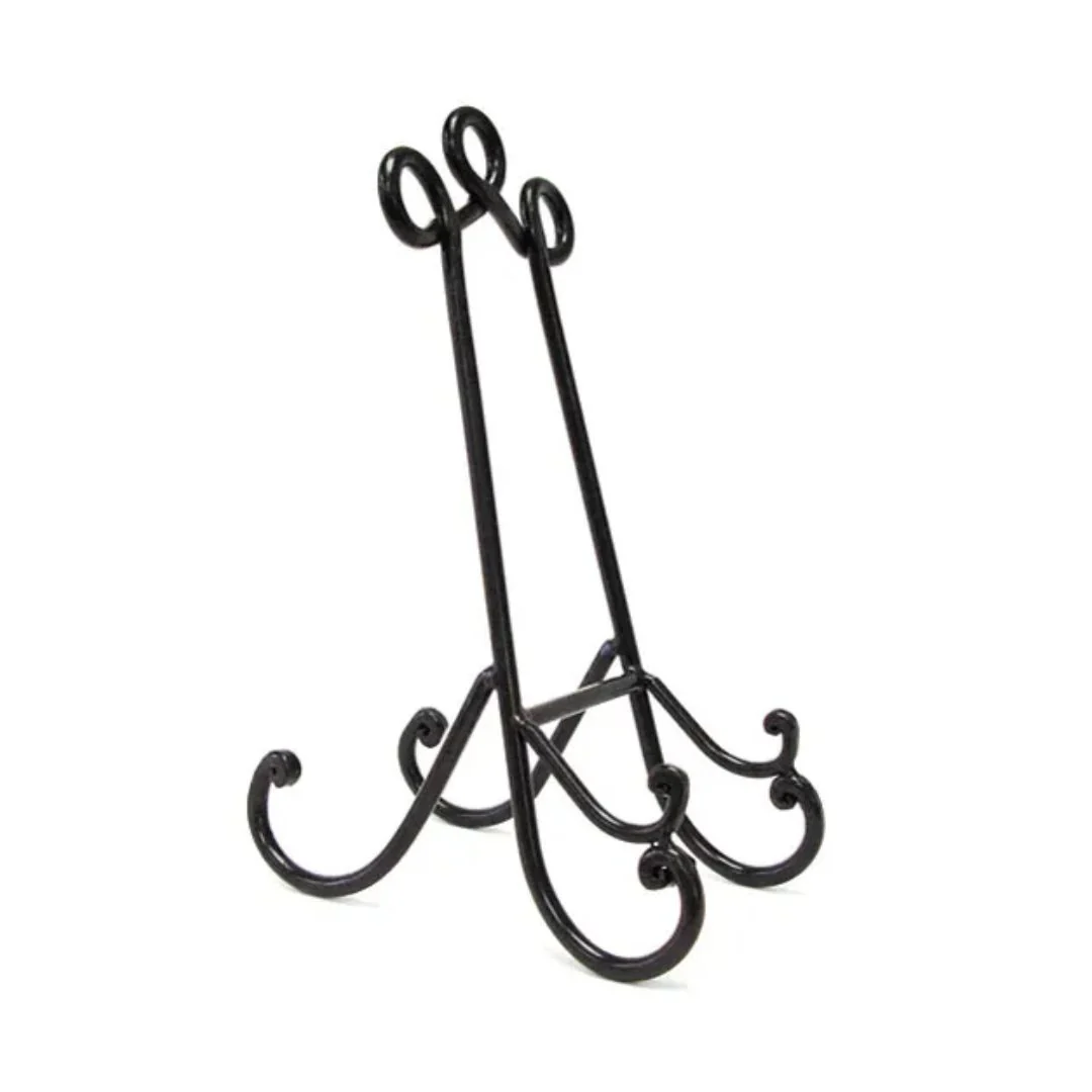 Large Iron Plate Stand - Rust Finish