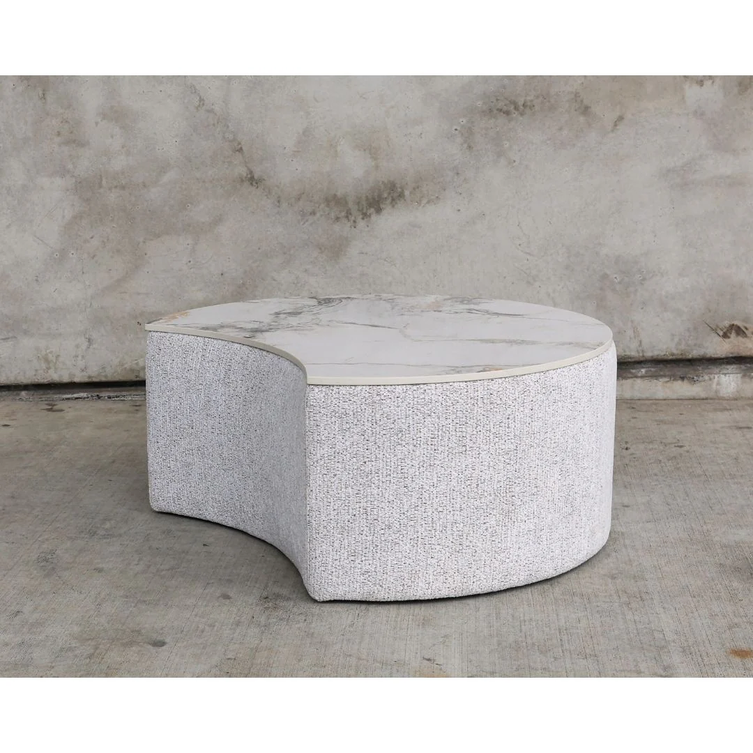 Laura Coffee Table: Chenille - Dove