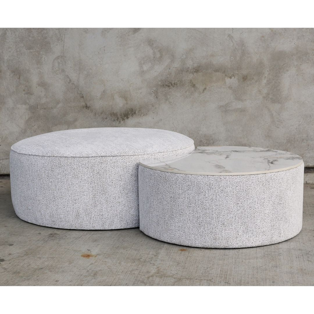 Laura Coffee Table: Chenille - Dove - Image 2