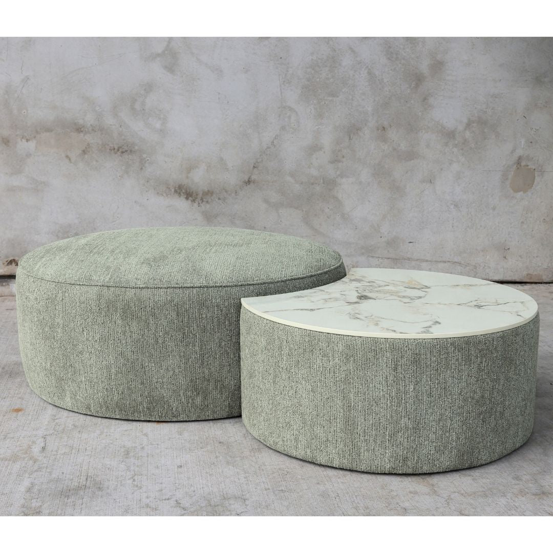 Laura Ottoman: Chenille - Sage Green - Image 2