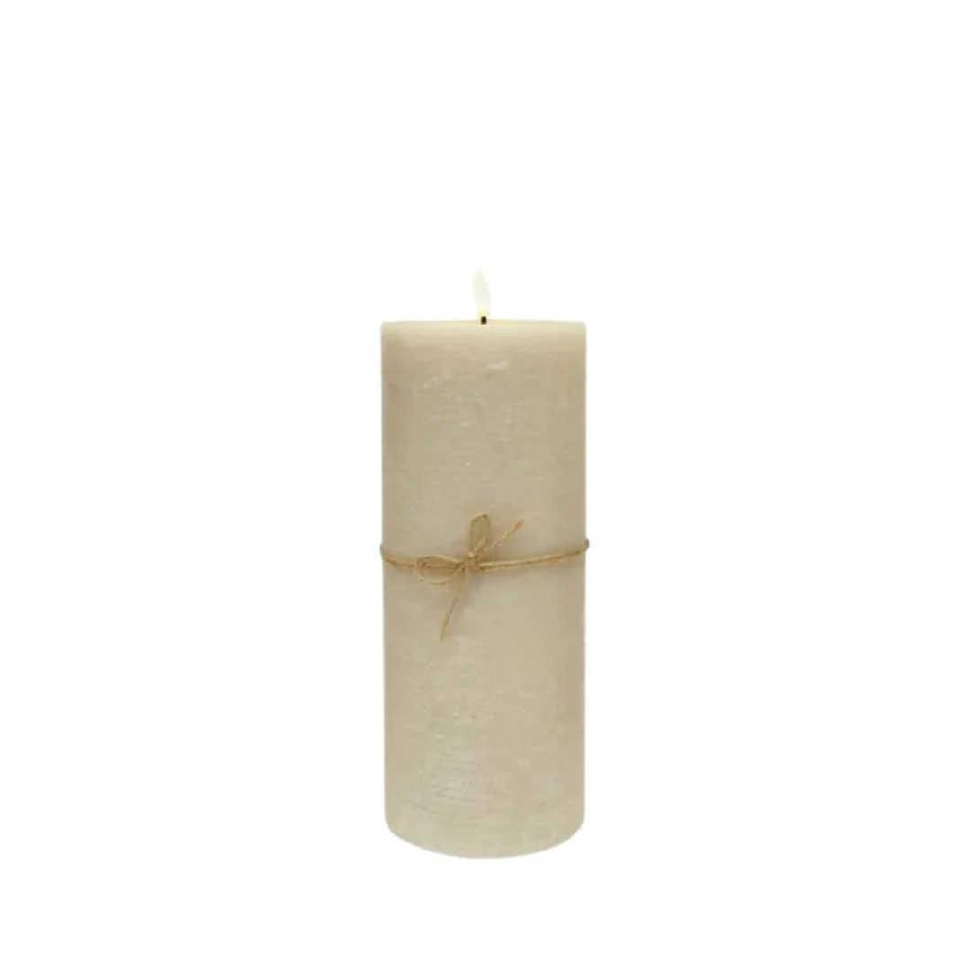 LED Flameless Candle: Taupe - 10x25