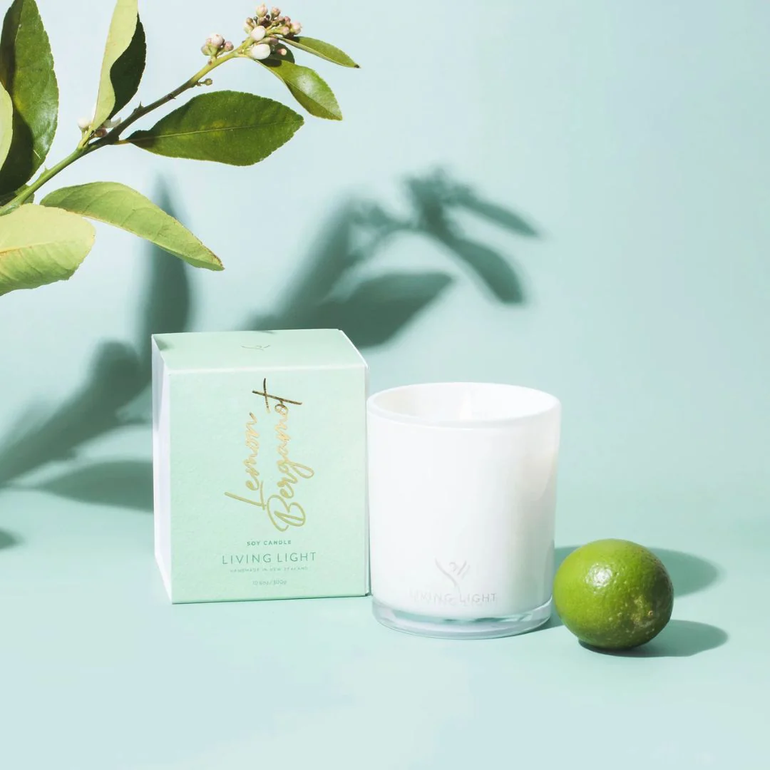 Soy Large Candle: Lemon Bergamot - Image 2