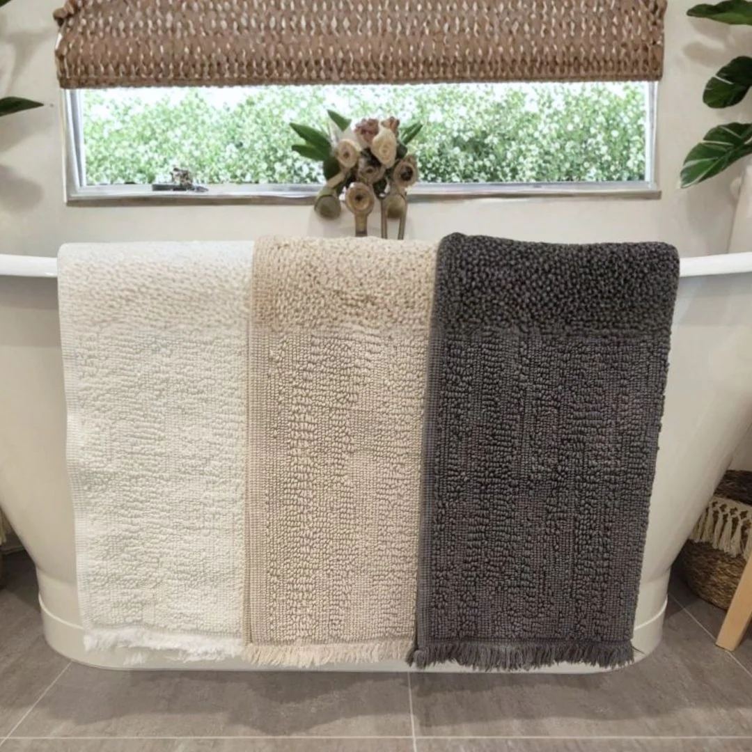 Lisbon Double Bath Mat - Linen - Image 2