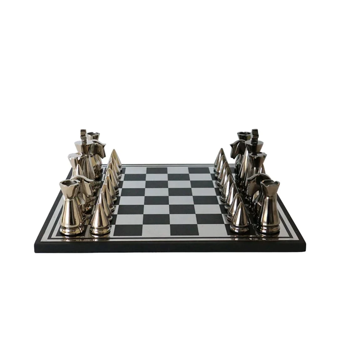 Luxor Chess Set in Black/Nickel - Image 2