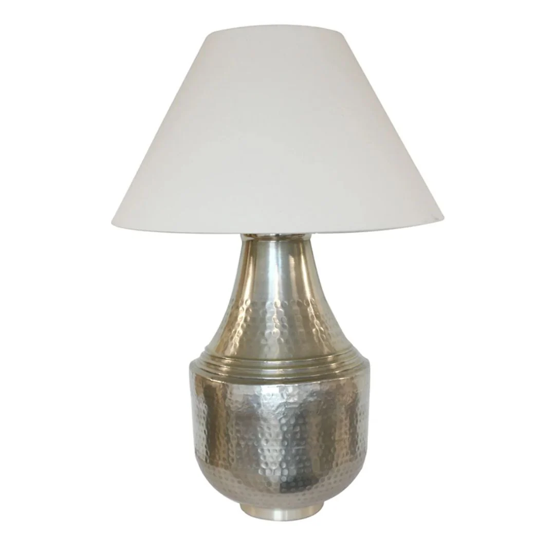 Marrakesh Urn Lamp Base in Pewter Finish