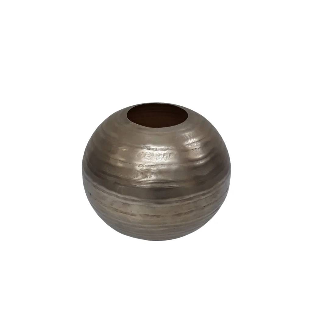 Aluminium Linear Ball Vase: Antique Gold - Medium