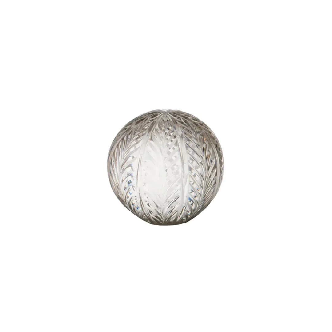 Wing Cut Glass Ball: 4" - Medium
