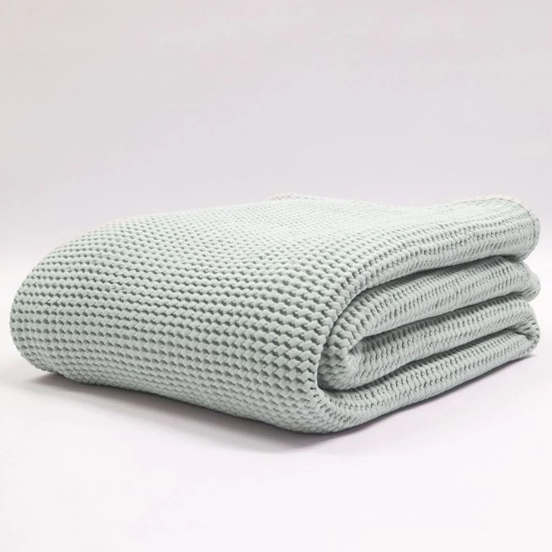 Newbliss Stonewashed Blanket: Duck Egg - Large