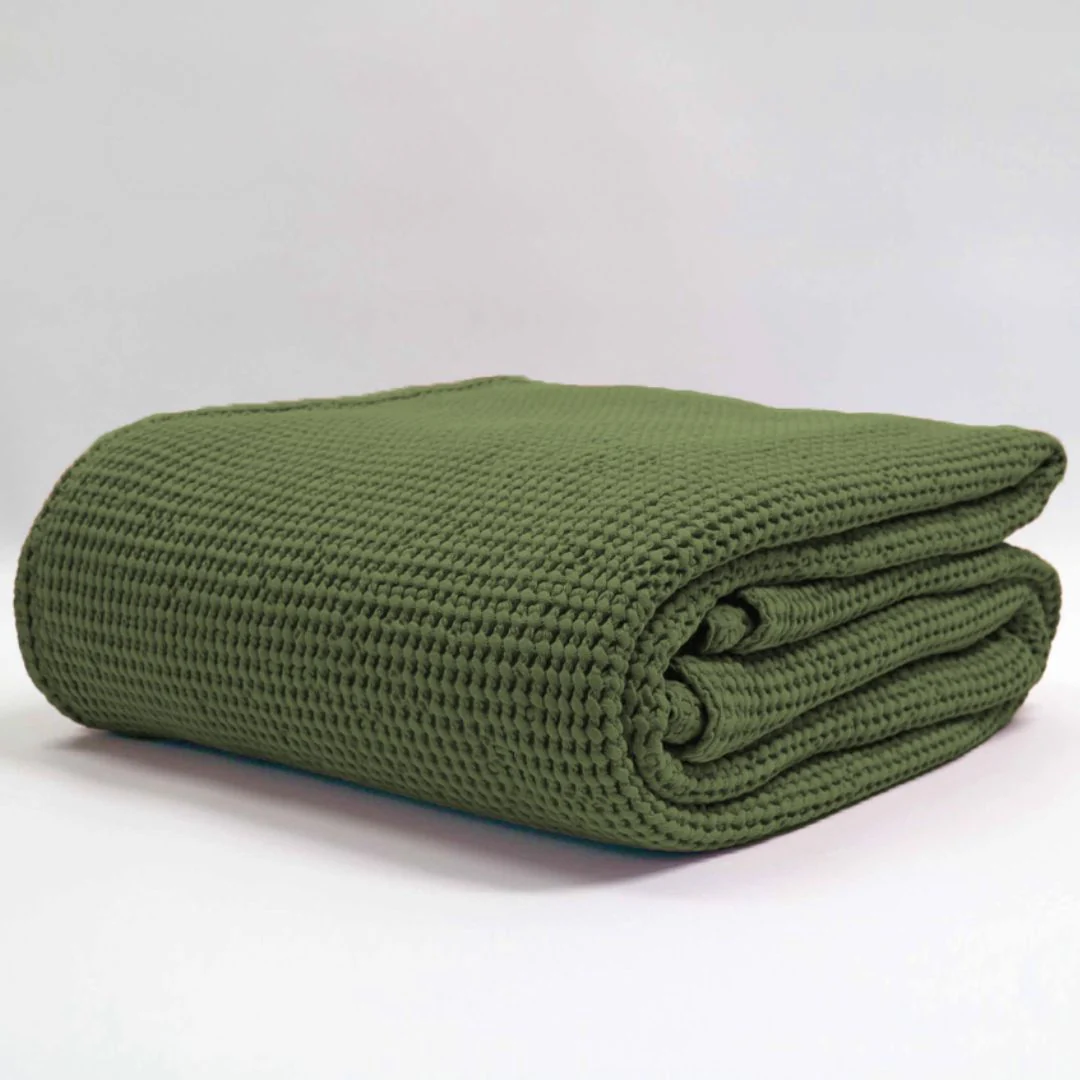 Newbliss Stonewashed Blanket: Olive - Large