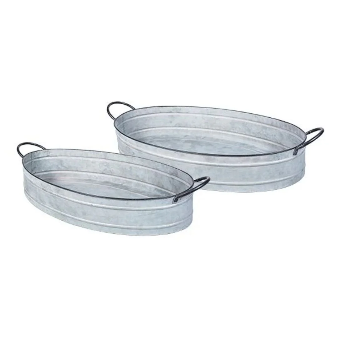Oval Zinc Tray - Small