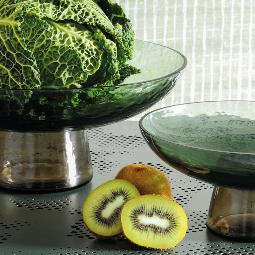 Pedestal Bowl: Fern/Bronze - Small - Image 2