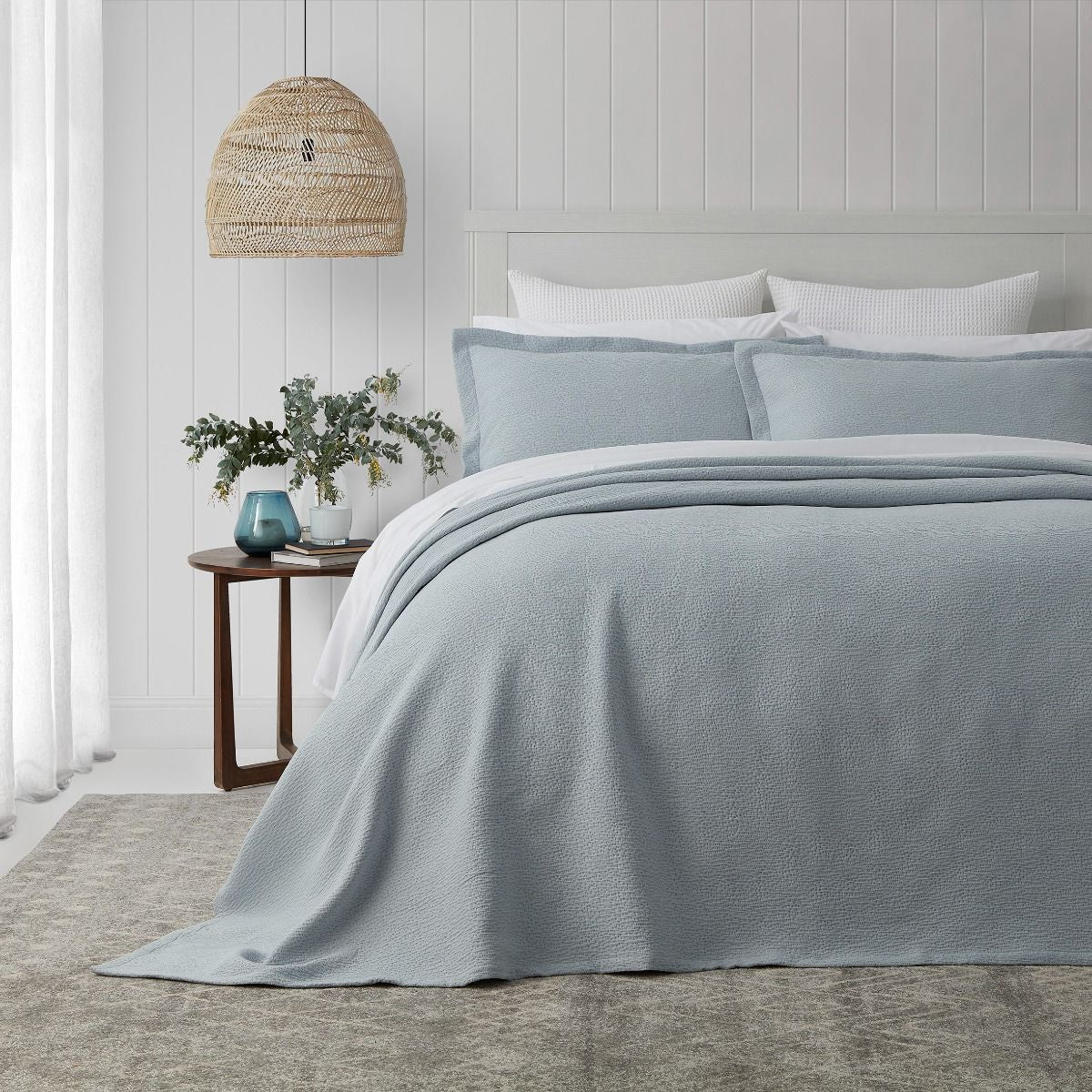Porto Duck Egg Bedspread - Super King
