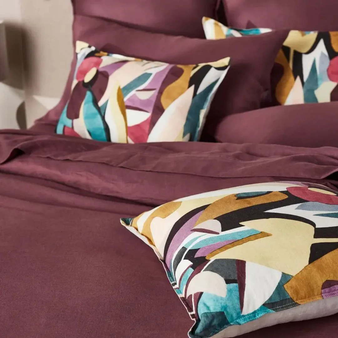 Pure Linen Fitted Sheet: Port - Queen - Image 2