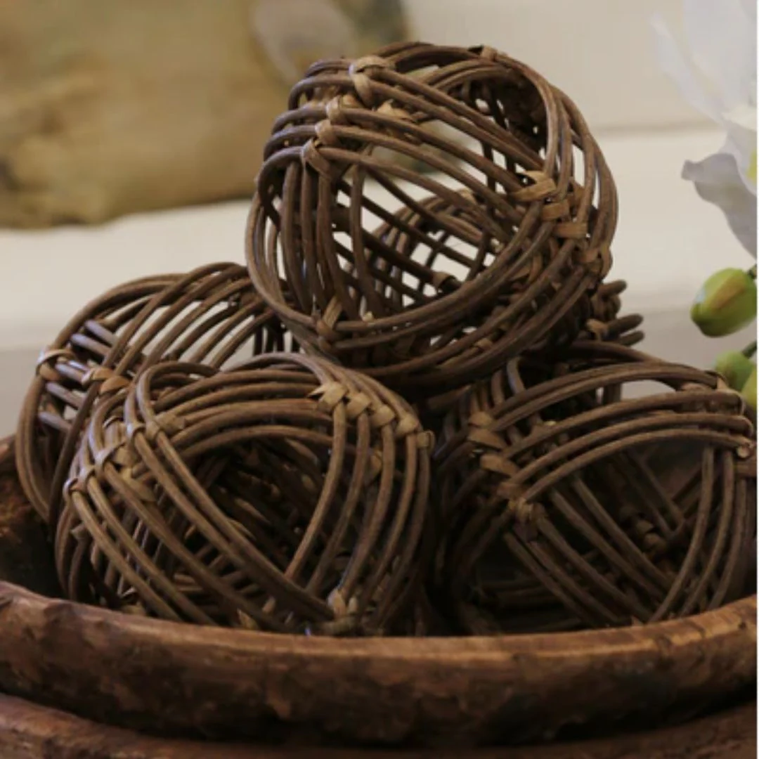 Rattan Ball Ornament - Image 2