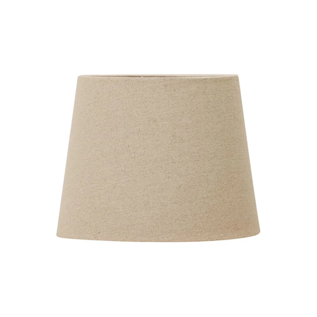 Raw Linen Tall Drum Lampshade - 36cm