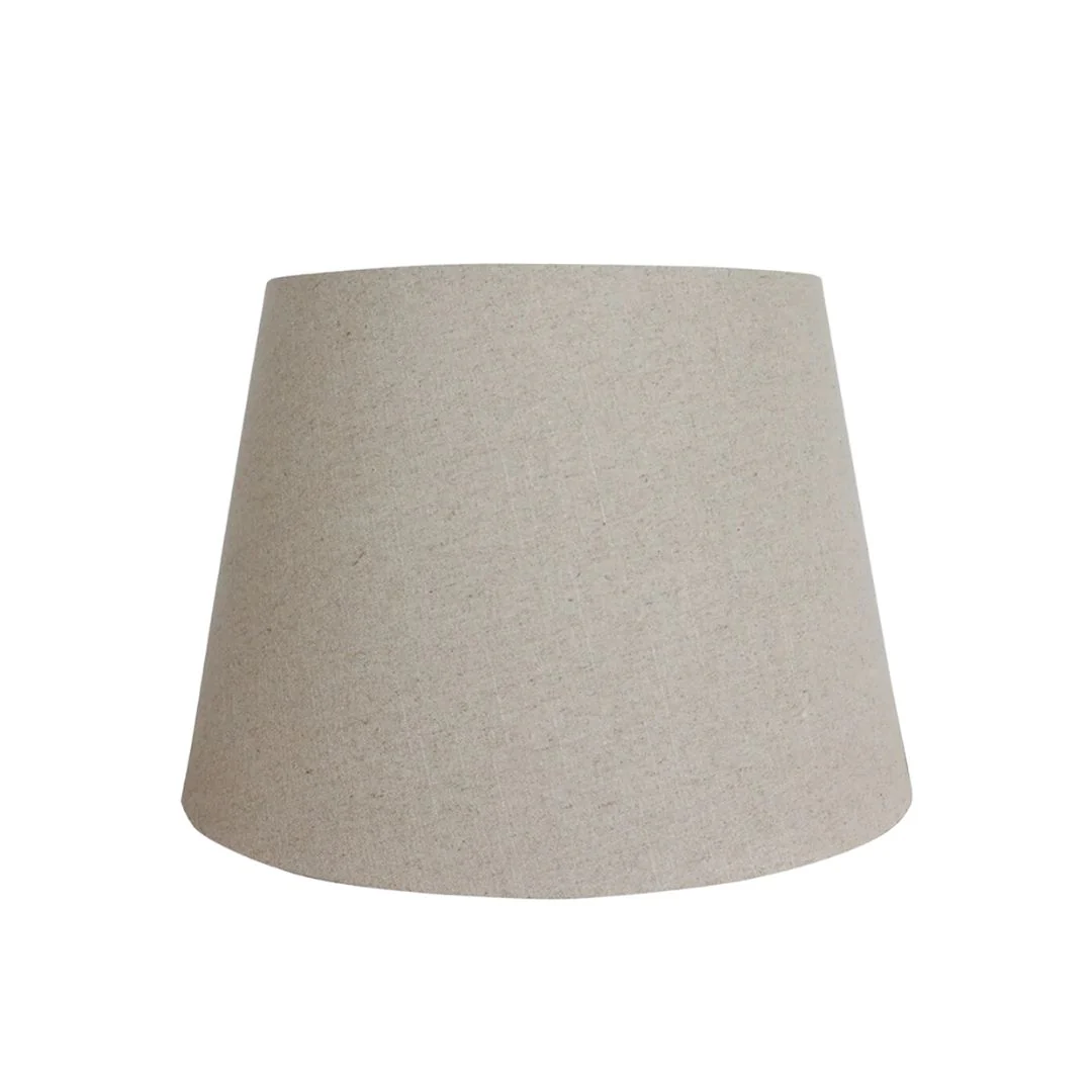 Raw Linen Tall Drum Lampshade - 46cm