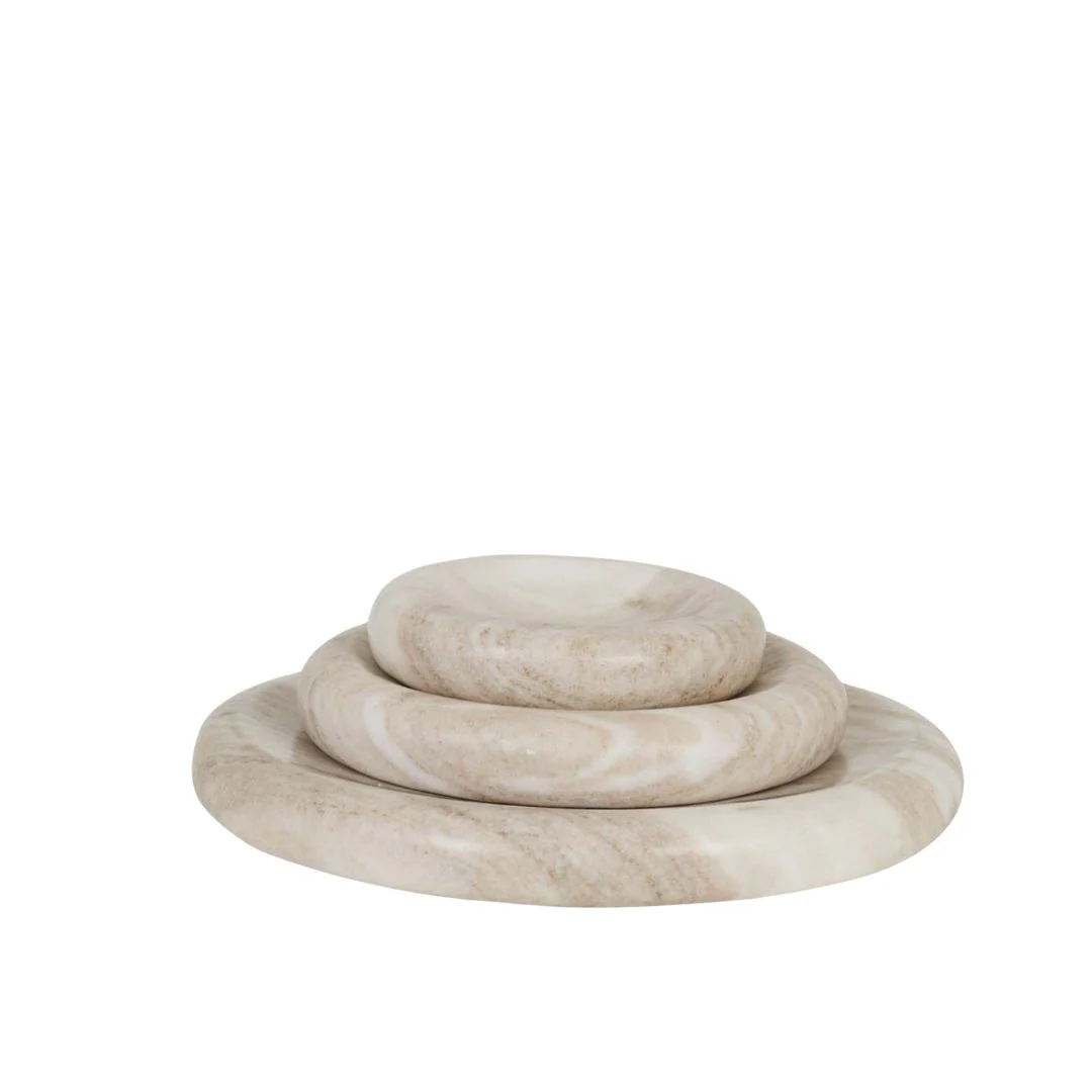 Rufus Indra Small Shallow Bowl -  Oat Marble - Image 2