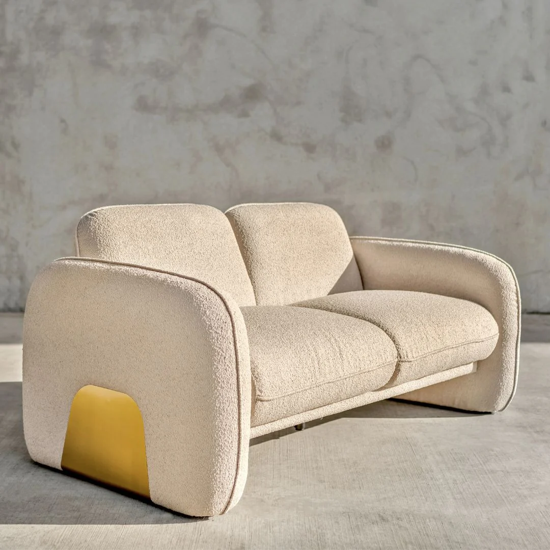 Sean Oatmeal Couch - 3 seater - Image 2