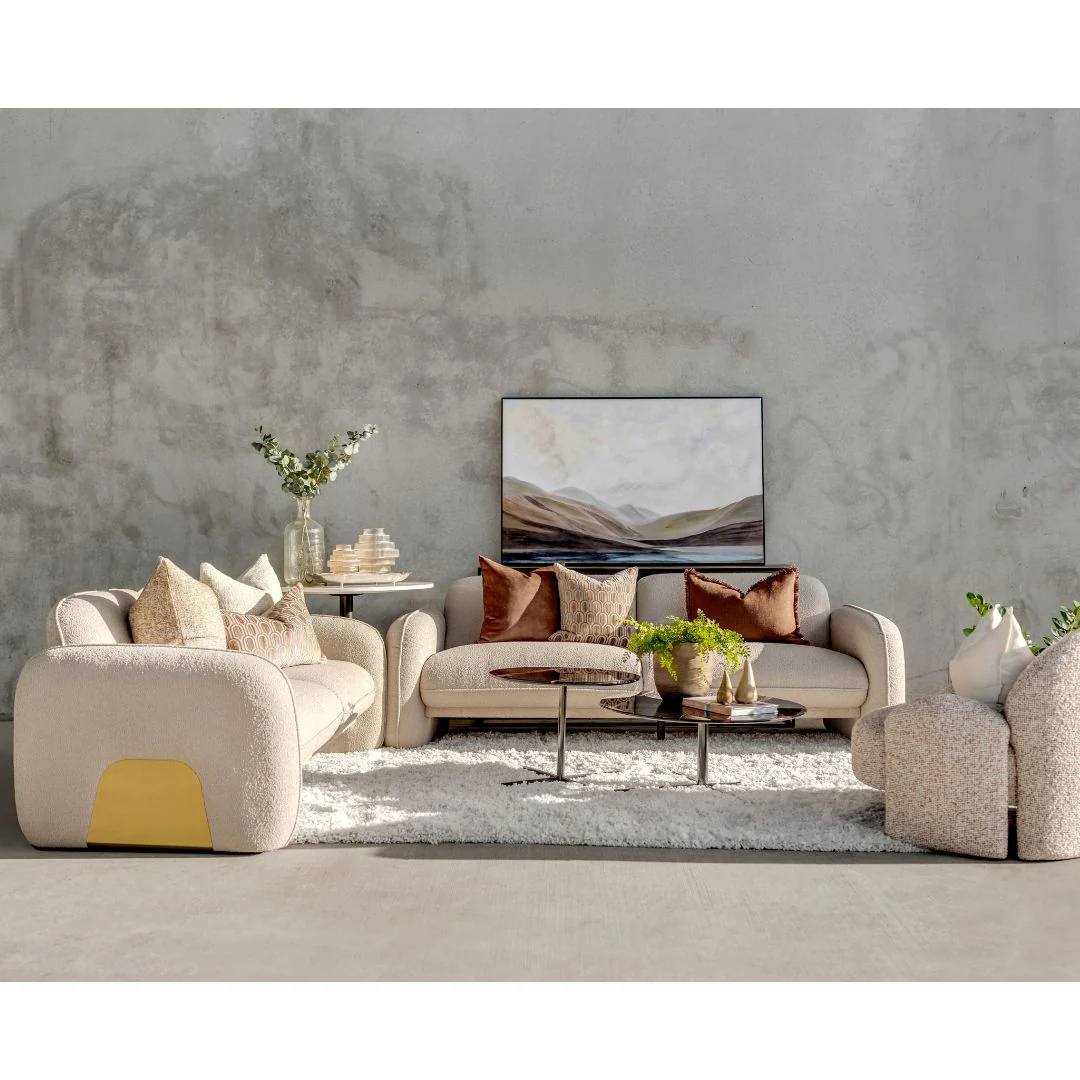 Sean Oatmeal Couch - 3 seater - Image 5