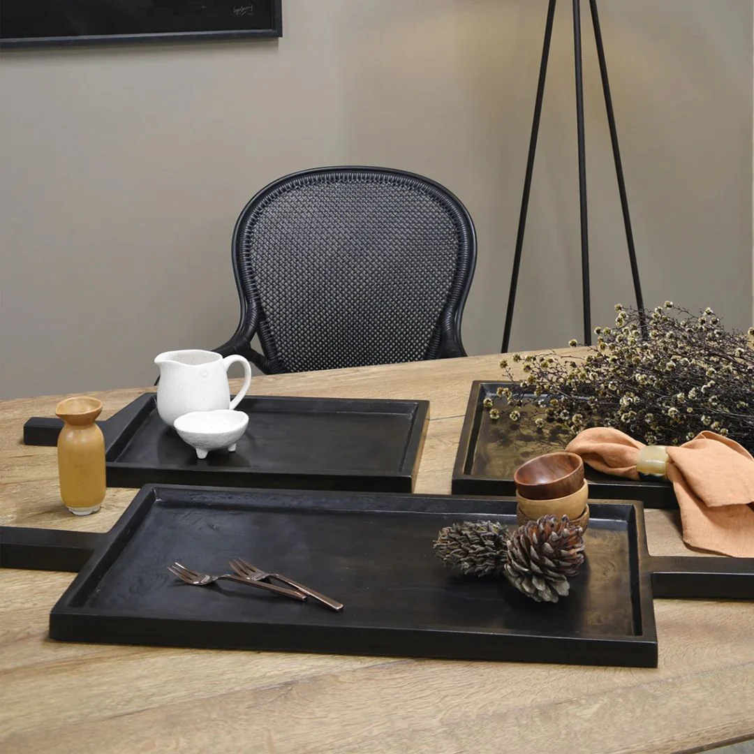Serving Board Double Handled: Ebonised - Image 2