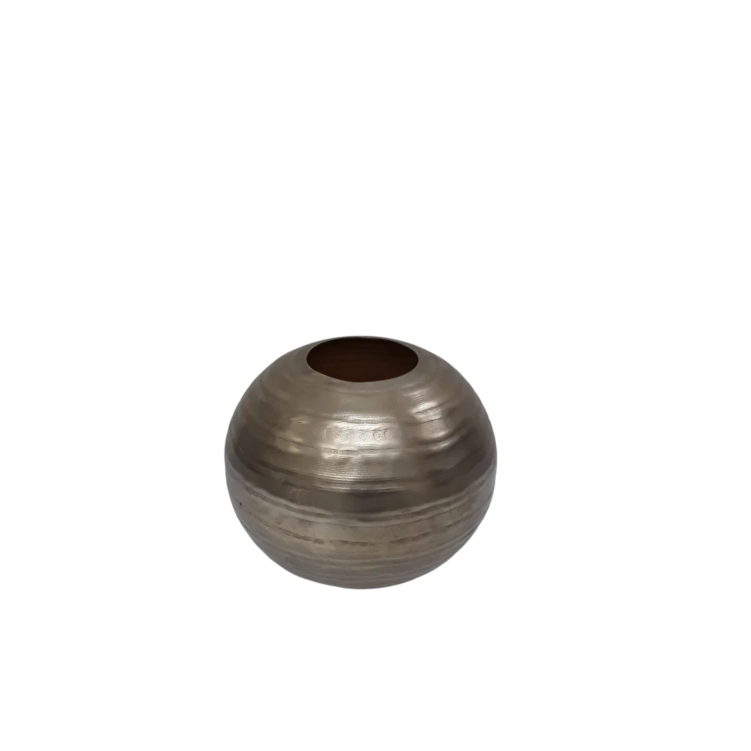 Aluminium Linear Ball Vase: Antique Gold - Small